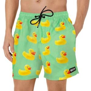 NWOT: MEN’S NEFF DUCKY 17” HOT TUB SWIM TRUNKS - M / See Description for Pattern